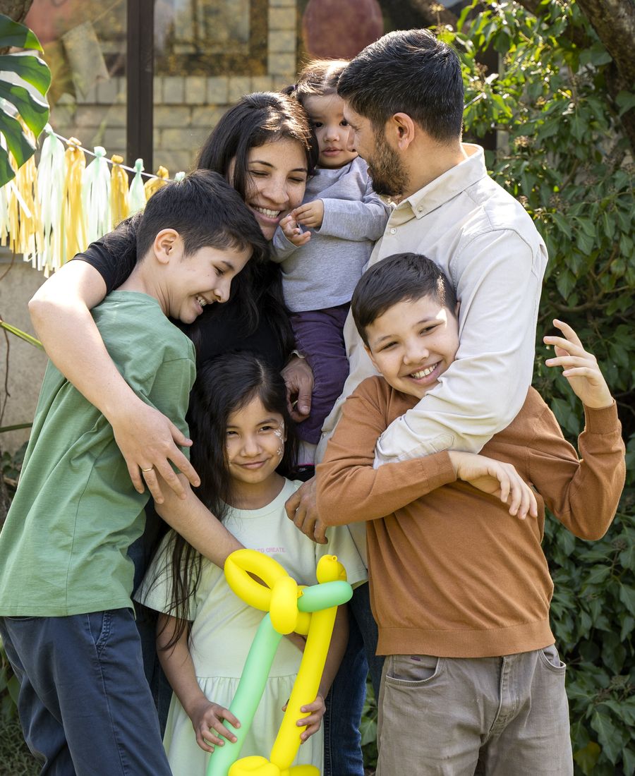 A happy family together